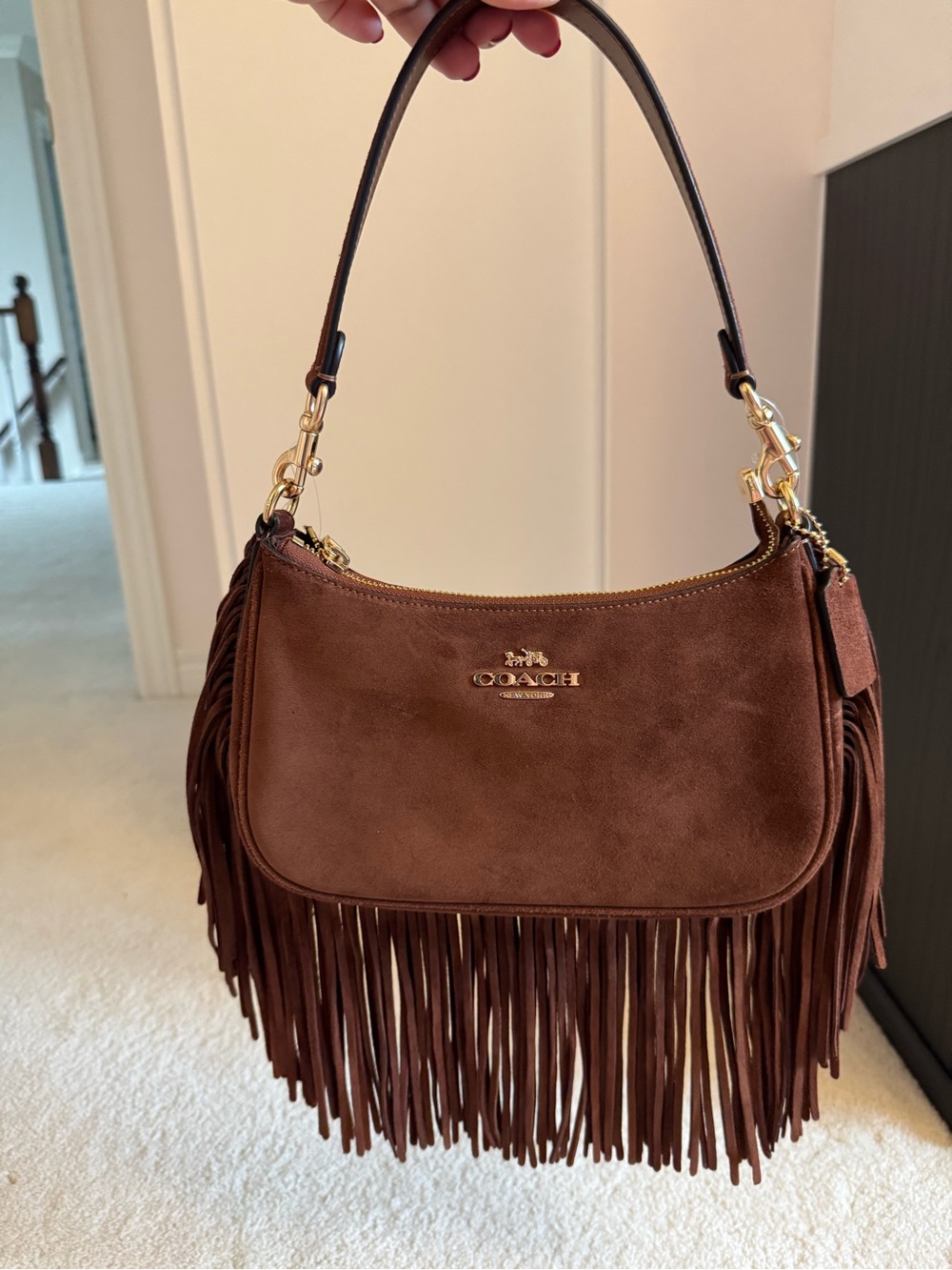 Coach Fringe Suede Teri Bag - New - Picture 7 of 10